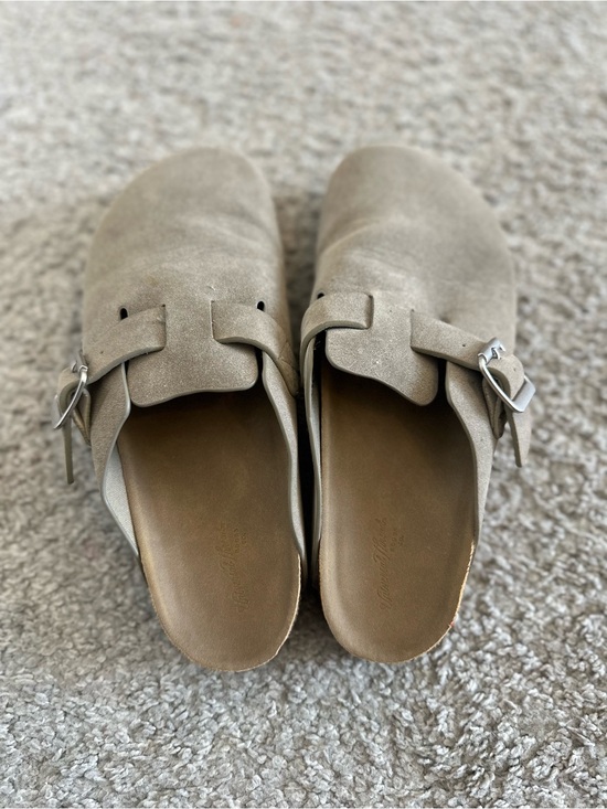 Universal Thread Shoes - Universal Thread Suede Buckle Slide Mules in Taupe